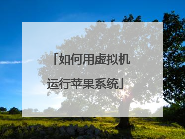 如何用虚拟机运行苹果系统