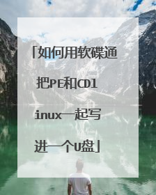 如何用软碟通把PE和CDlinux一起写进一个U盘