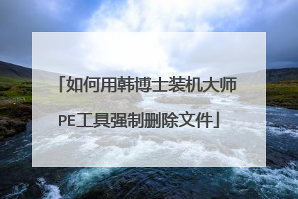 如何用韩博士装机大师PE工具强制删除文件