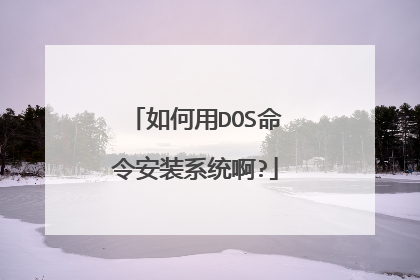 如何用DOS命令安装系统啊?