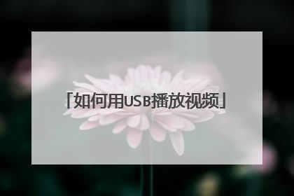 如何用USB播放视频