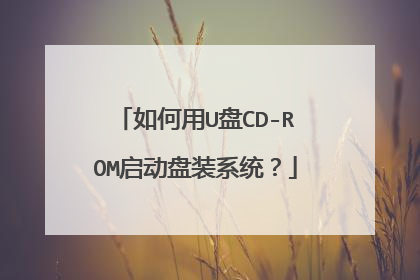 如何用U盘CD-ROM启动盘装系统?