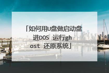 如何用U盘做启动盘 进DOS 运行ghost 还原系统