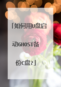 如何用U盘启动GHOST备份C盘?