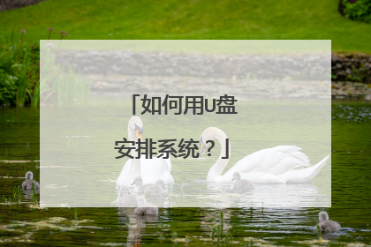 如何用U盘安排系统?