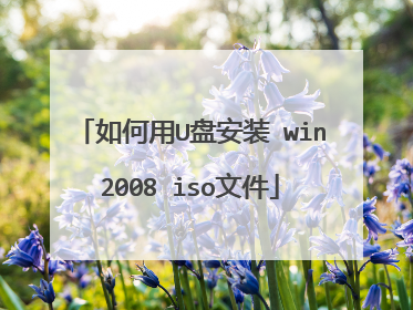如何用U盘安装 win2008 iso文件