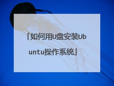 如何用U盘安装Ubuntu操作系统