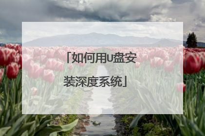 如何用U盘安装深度系统