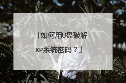 如何用U盘破解XP系统密码？