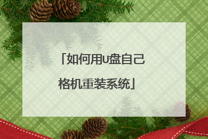 如何用U盘自己格机重装系统