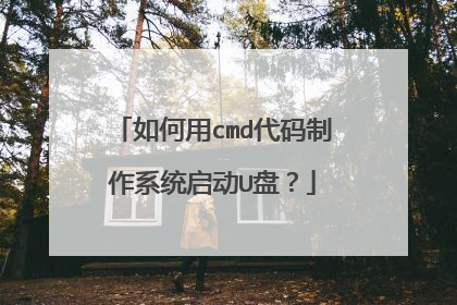 如何用cmd代码制作系统启动U盘?