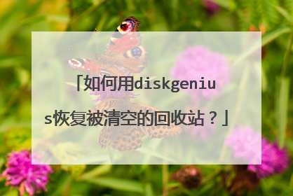 如何用diskgenius恢复被清空的回收站?