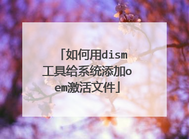 如何用dism工具给系统添加oem激活文件