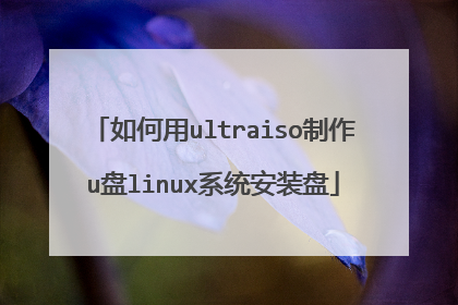 如何用ultraiso制作u盘linux系统安装盘