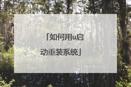 如何用u启动重装系统