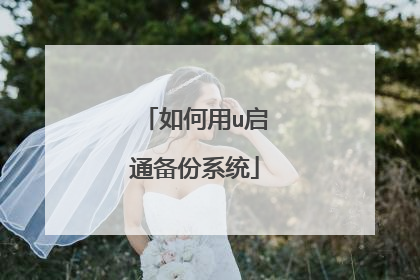 如何用u启通备份系统