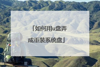 如何用u盘弄成重装系统盘