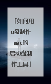 如何用u盘制作mac的启动盘制作工具