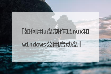如何用u盘制作linux和windows公用启动盘