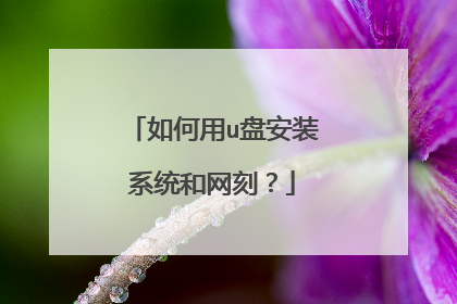 如何用u盘安装系统和网刻?