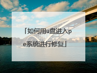 如何用u盘进入pe系统进行修复