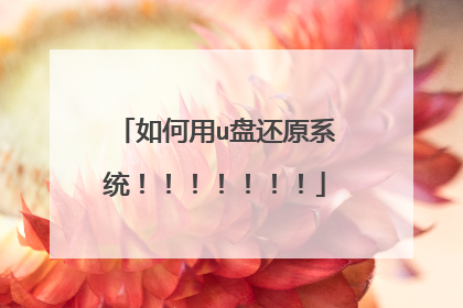 如何用u盘还原系统!!!!!!!
