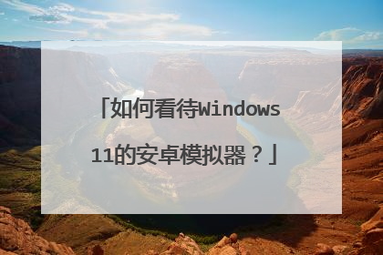 如何看待Windows 11的安卓模拟器?