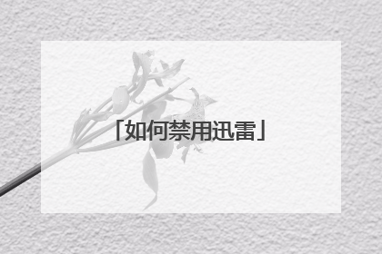 如何禁用迅雷
