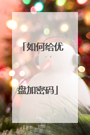 如何给优盘加密码