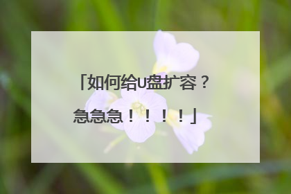 如何给U盘扩容?急急急!!!!