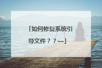 如何修复系统引导文件??~~