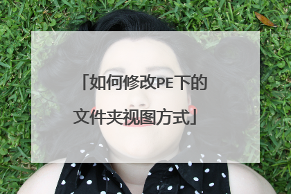 如何修改PE下的文件夹视图方式