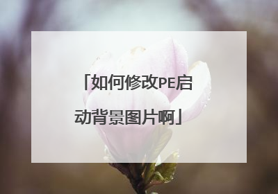 如何修改PE启动背景图片啊