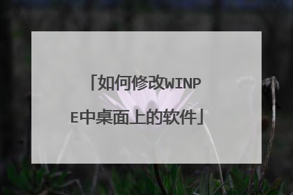 如何修改WINPE中桌面上的软件