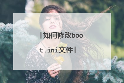 如何修改boot.ini文件