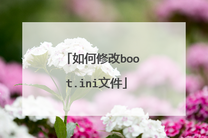 如何修改boot.ini文件