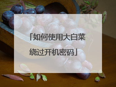 如何使用大白菜绕过开机密码