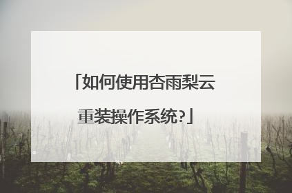 如何使用杏雨梨云重装操作系统?