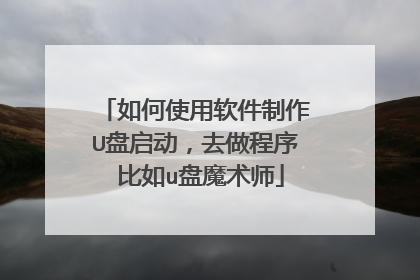 如何使用软件制作U盘启动，去做程序 比如u盘魔术师