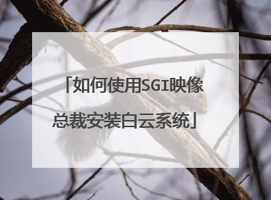 如何使用SGI映像总裁安装白云系统