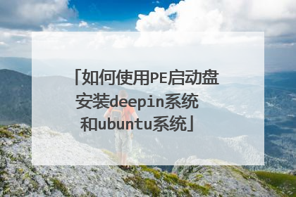 如何使用PE启动盘安装deepin系统和ubuntu系统