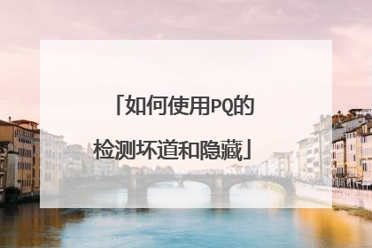 如何使用PQ的检测坏道和隐藏