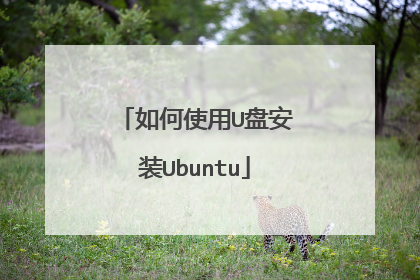 如何使用U盘安装Ubuntu