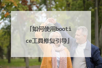 如何使用bootice工具修复引导