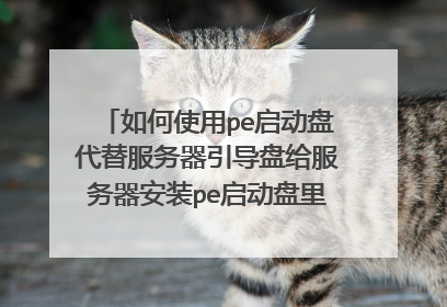 如何使用pe启动盘代替服务器引导盘给服务器安装pe启动盘里win2008系统ISO 是不是和电脑