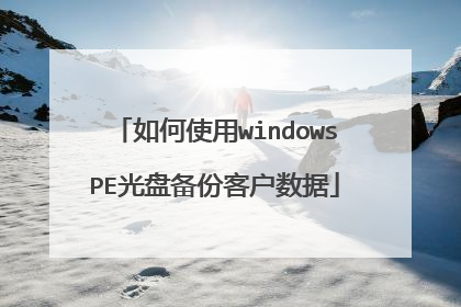 如何使用windowsPE光盘备份客户数据