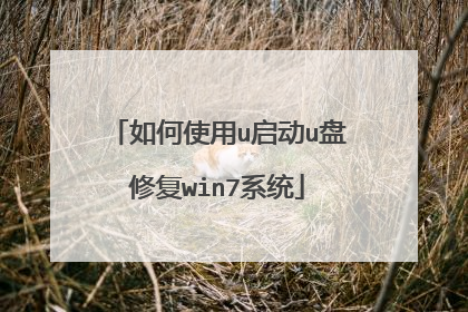如何使用u启动u盘修复win7系统