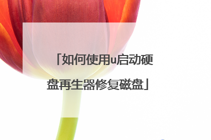 如何使用u启动硬盘再生器修复磁盘