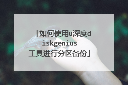 如何使用u深度diskgenius工具进行分区备份