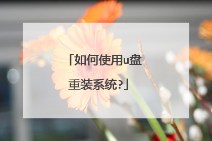如何使用u盘重装系统?